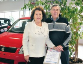 Anita och Rolf Dahlbom på 90-talet när Dahlboms sålde Suzuki