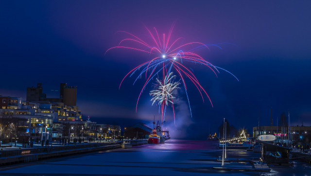 Sveriges största nyårsfyrverkeri i Gävle.