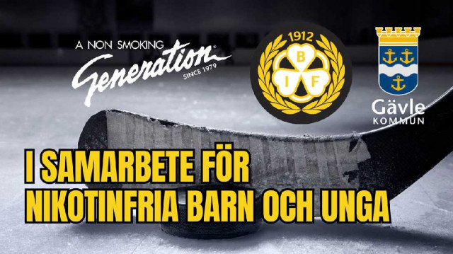 Brynäs IF, Gävle Kommun och A Non Smoking Generation i samarbete för nikotinfria barn och unga.