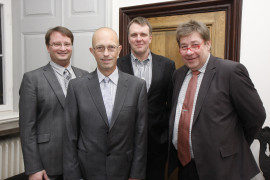 Lars Beckman, Svenskt Näringsliv, Carl-Erik Lindström, Lindströms Åkeri, Per Norberg, Profilplåt, och Anders Franck, Mellansvenska Handelskammaren (Foto Per-Erik Jäderberg)