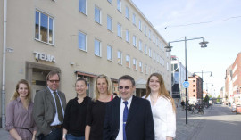 Malin Hug, Ola Gunnarson, Angelika Fredrikson, Karin Holmgren, Mats Nilsson och Malin Jakobsson. Foto: Per-Erik Jäderberg