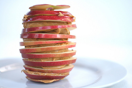 Återhämtningsmål Äpple med jordnötssmör