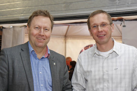 Göran Anrell, kommundirektör och Anders Wickholm, Nordea.