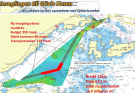 Ny inseglingsränna muddras, budget 259 mkr