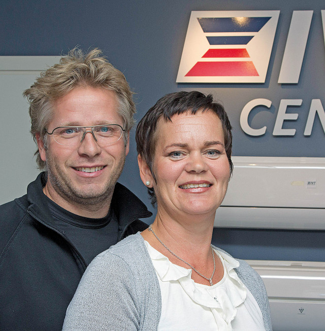 Mattias och Petra Edqvist på Värmepumpcenter i Gävle.