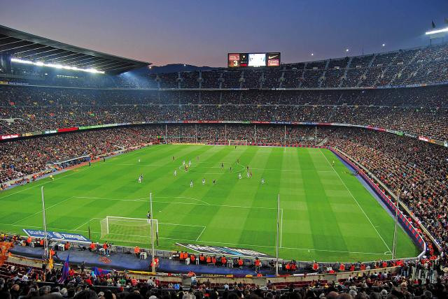 Camp Nou, Europas största fotbollsarena.