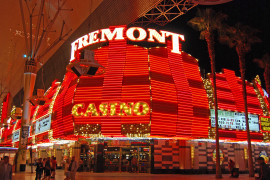 Klassiskt kasino på Fremont Street.
