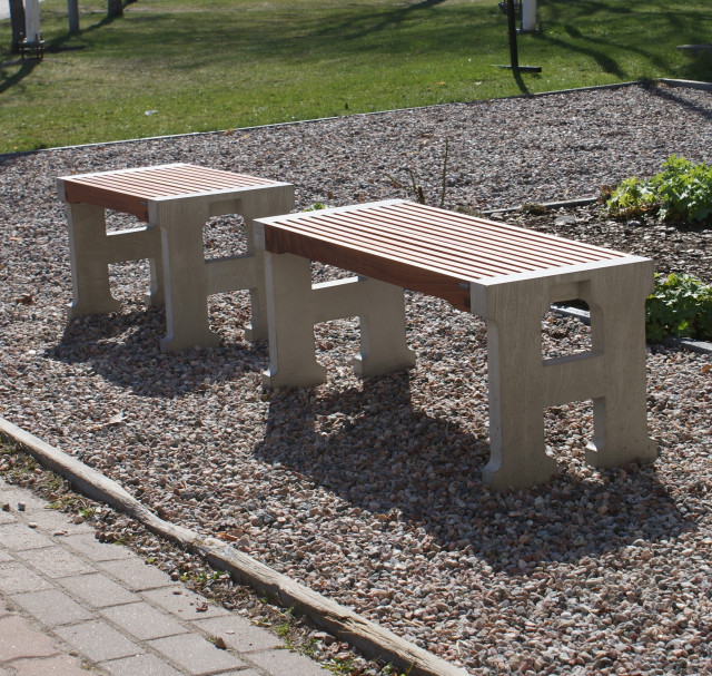 Betongbänk trädgård Betongbänk trädgård